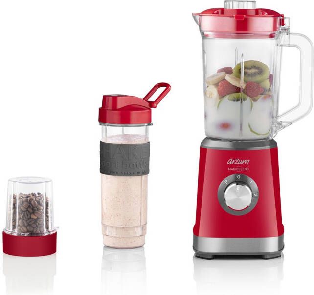 Arzum Magicblend Blender AR1159-0300 Rood 1000W Glazen kan 1 5L