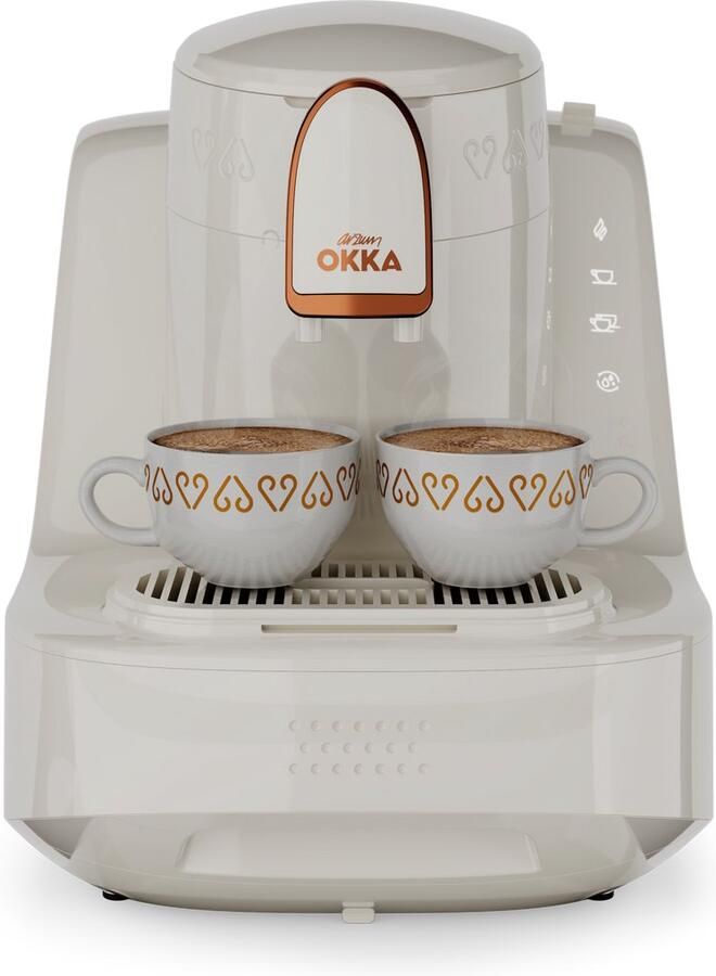 Arzum OKKA Elite Turks Koffiezetapparaat OK0040-2600 Wit Koper 2 kopjes Aanpasbare temperatuur Volautomatisch 710W
