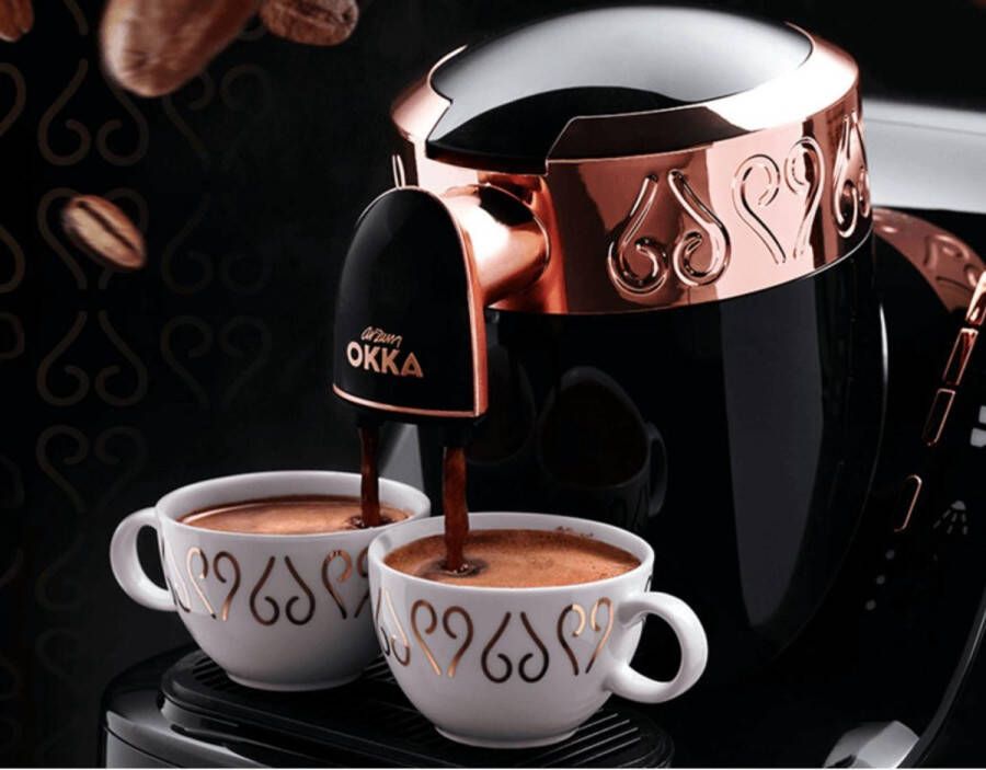 Arzum OKKA Turkish Coffee Machine| OK001BLACK| Black & Gold |Turks Koffizetapparat Zwart & Goud Full Automatic 2 kopjes - Foto 1