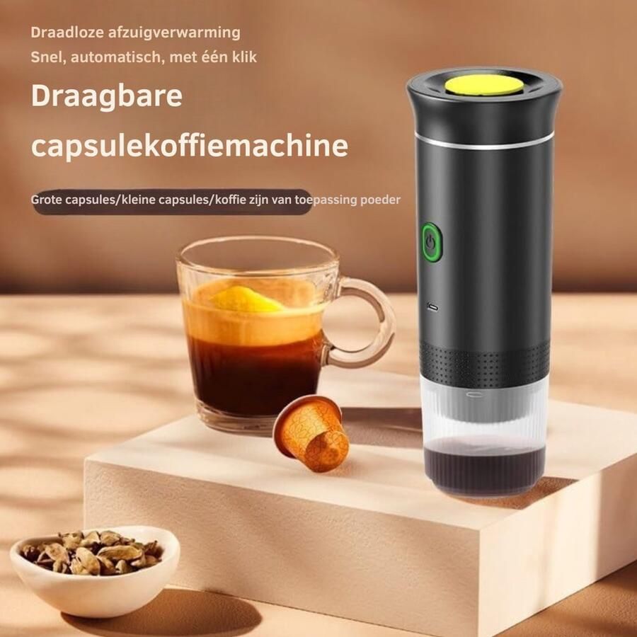 Aura Draagbare Koffiemachine Blender To Go Draagbare Blender Zwart 90cmx 90cm x 27cm