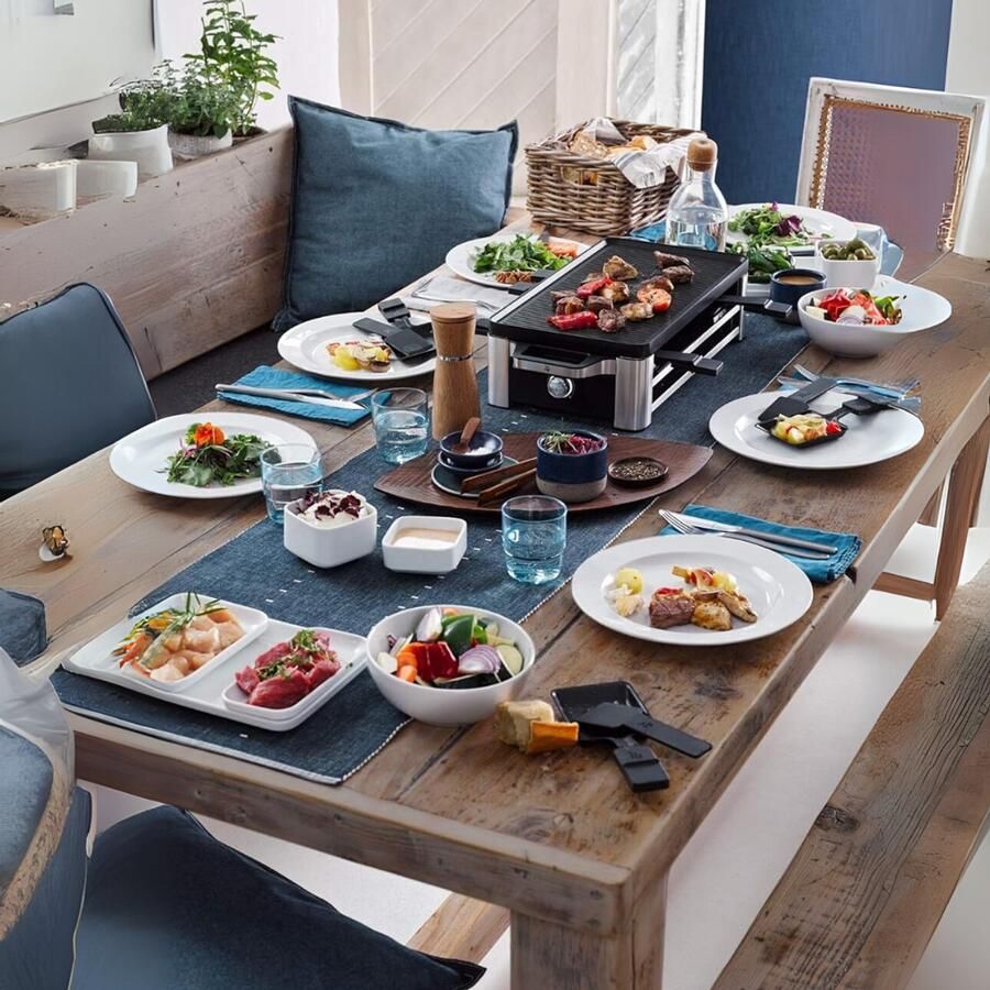 Aura Gourmetstel Gourmet Gourmetplaat Zwart 58cm x 30cm x 20cm