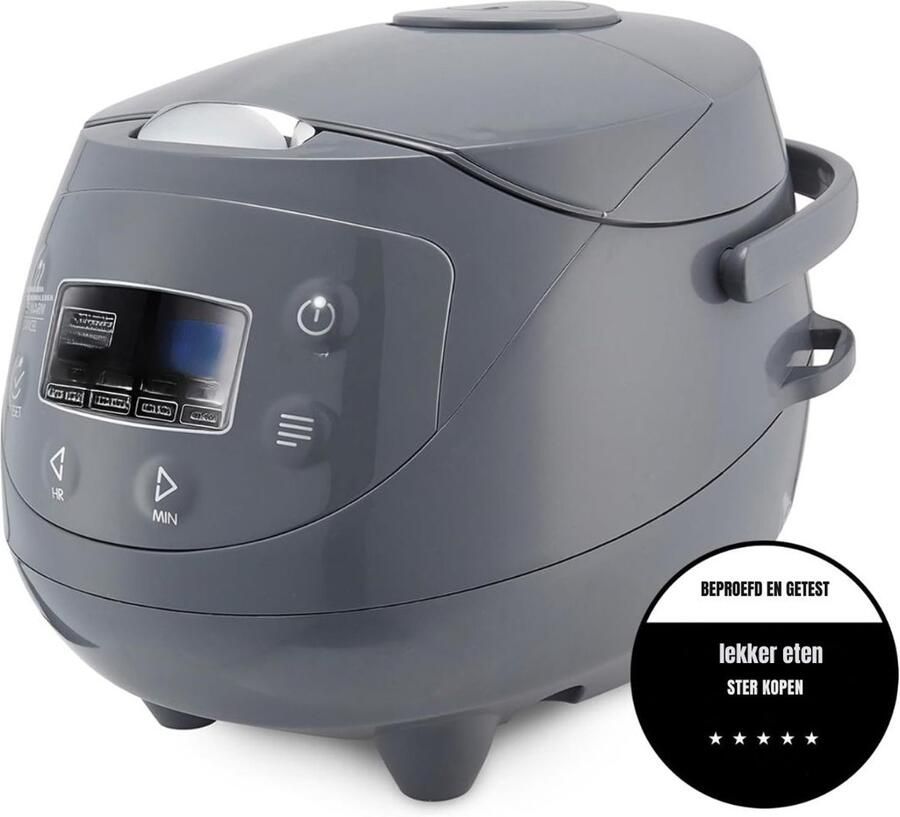 Aura Rijstkoker klein Rijstkoker Rijstkokers Grijs ‎30cm x 23cm x 21cm