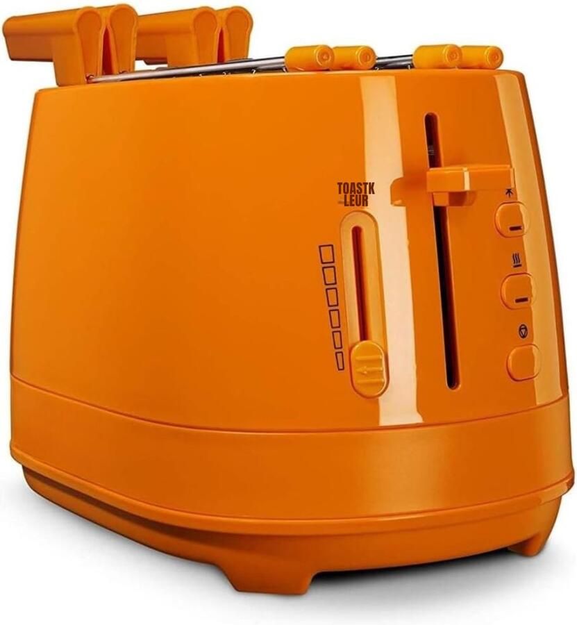 Aura Tosti Apparaat Broodrooster Tosti Apparaat Tosti Broodrooster Oranje ‎34cm x 22cm x 28cm