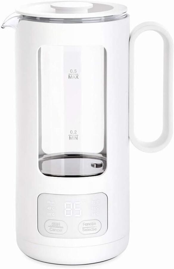 Aura Waterkoker glas Waterkoker Wit- 15cm x 13cm x 21cm