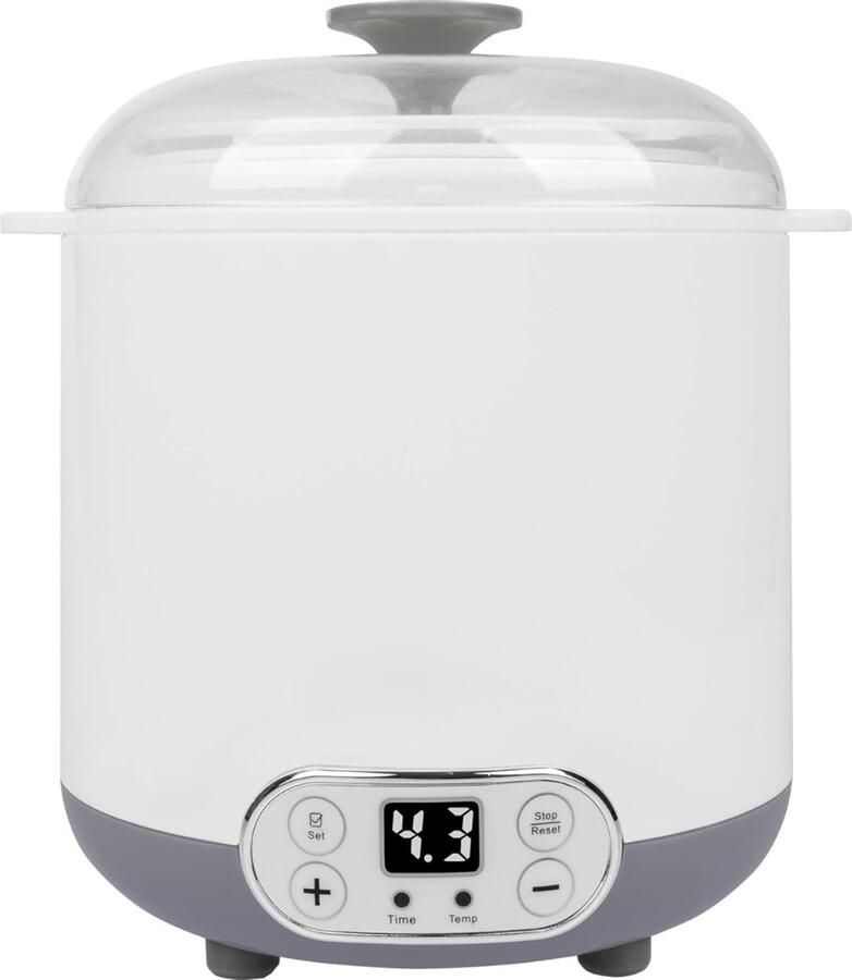 Aura Yoghurtmaker Yoghurtmakers Yoghurtmachine 9 x 170 ml 25 tot 65 Graden WitGrijs 17cm x 20cm x 22cm