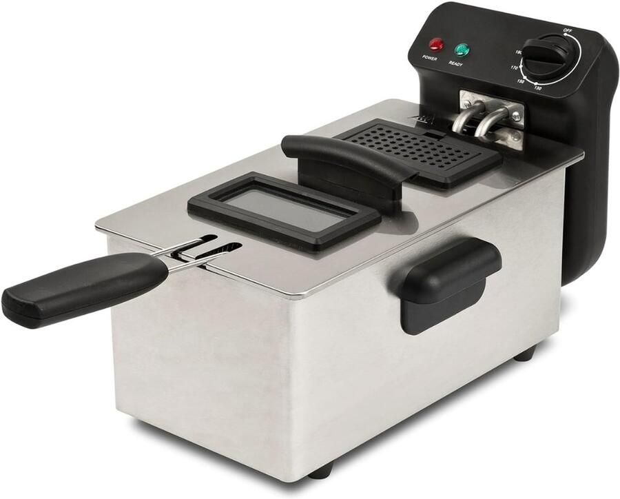 Aurixi Frituurpan 3 liter Frituurpan Zilver ‎20cm x 20cm x 20cm; 2.36 kg