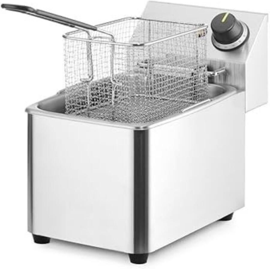 Aurixi Frituurpan 4 liter Frituurpan Zilver 58cm x 22cm x 31cm