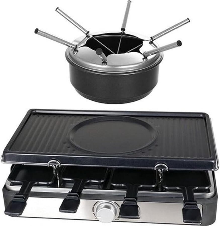 Aurixi Gourmetstel Gourmet Gourmetplaat Zwart ‎‎44cm x 27cm x 17cm