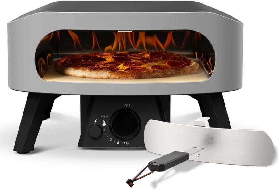 Aura Pizza oven Buiten Pizza oven Buiten Pizza oven Buiten Gas Automatische ontsteking Thermometer Zwart ‎57 cm x 50 x 30 cm