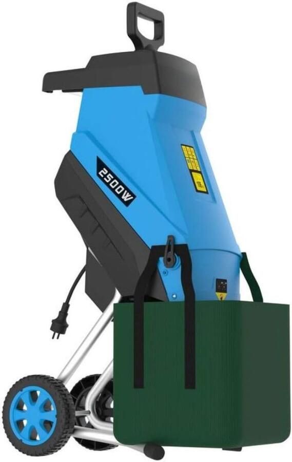 Aurixi Professionele Hakselaar Versnipperaar Hakselaar Electrisch Versnipperaar Hakselaar Blauw Zwart 49cm x 40cm x 104cm