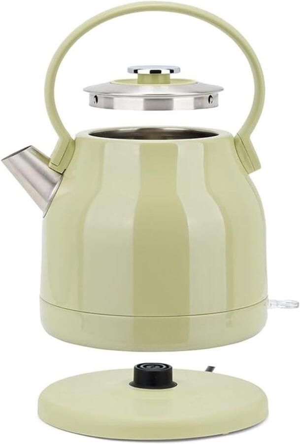 Aurixi Waterkoker Retro Vintage Waterkoker Elektrische Waterkoker 1.5 Liter Inhoud Matcha 24cm x 18cm x 28cm