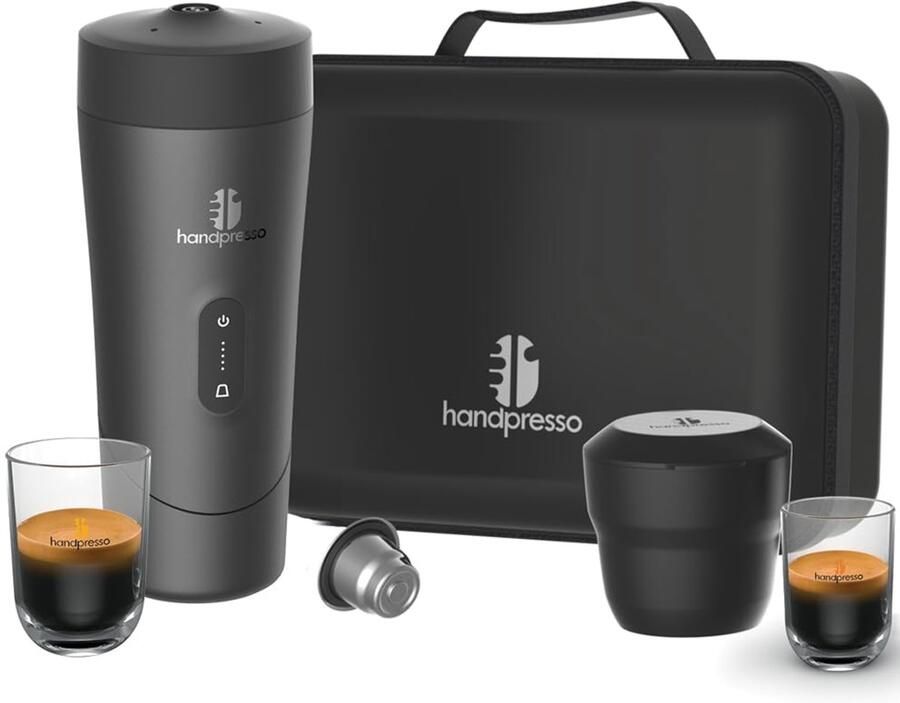 Autoset USB-batterij reiskoffiezetapparaat compatibele herbruikbare nespressocapsules gemalen koffie compacte koffer: draagbaar koffiezetapparaat 2 kopjes vuilnisemmer
