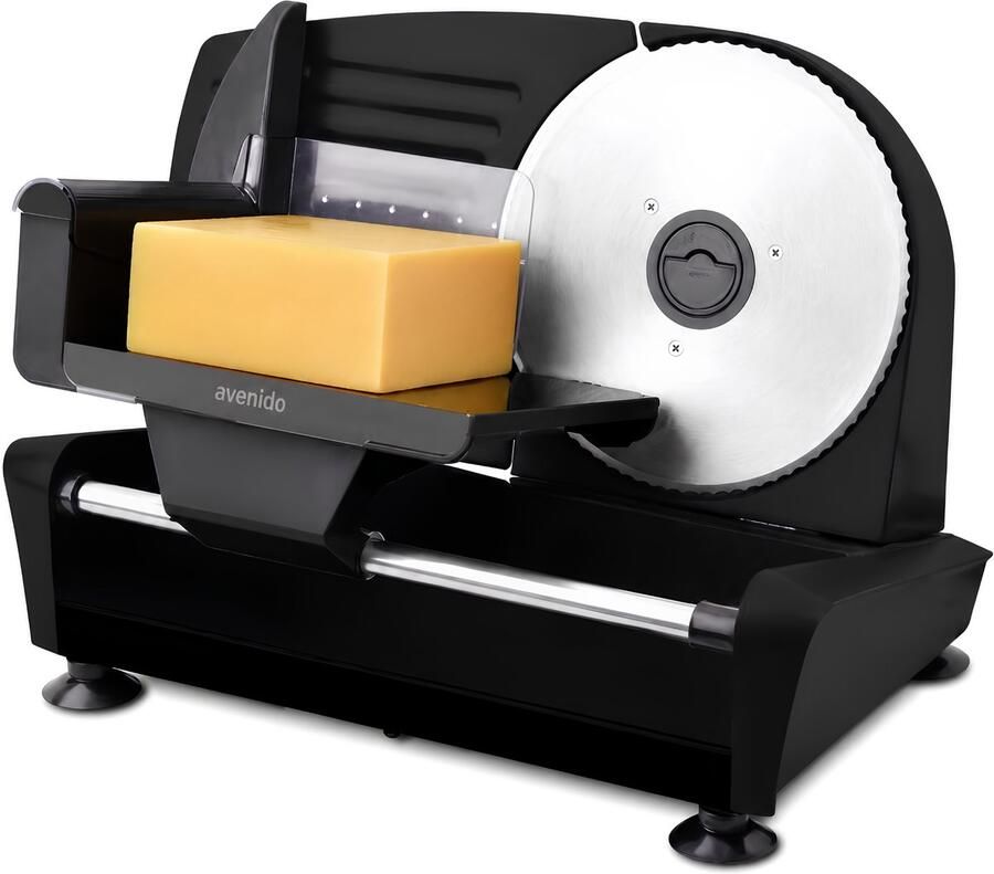 Avenido ™ Elektrische RVS Snijmachine Ø19CM Snijdikte 0-15MM Allessnijder Broodsnijmachine Vleeswaren Snijmachine Kaassnijmachine Elektrisch Food Slicer