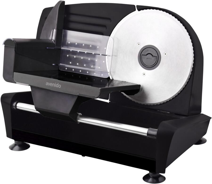 Avenido Snijmachine Elektrisch Broodsnijmachine Vleeswaren Snijmachine Kaassnijmachine Elektrisch Food Slicer RVS Mes 19 cm 0-15 mm