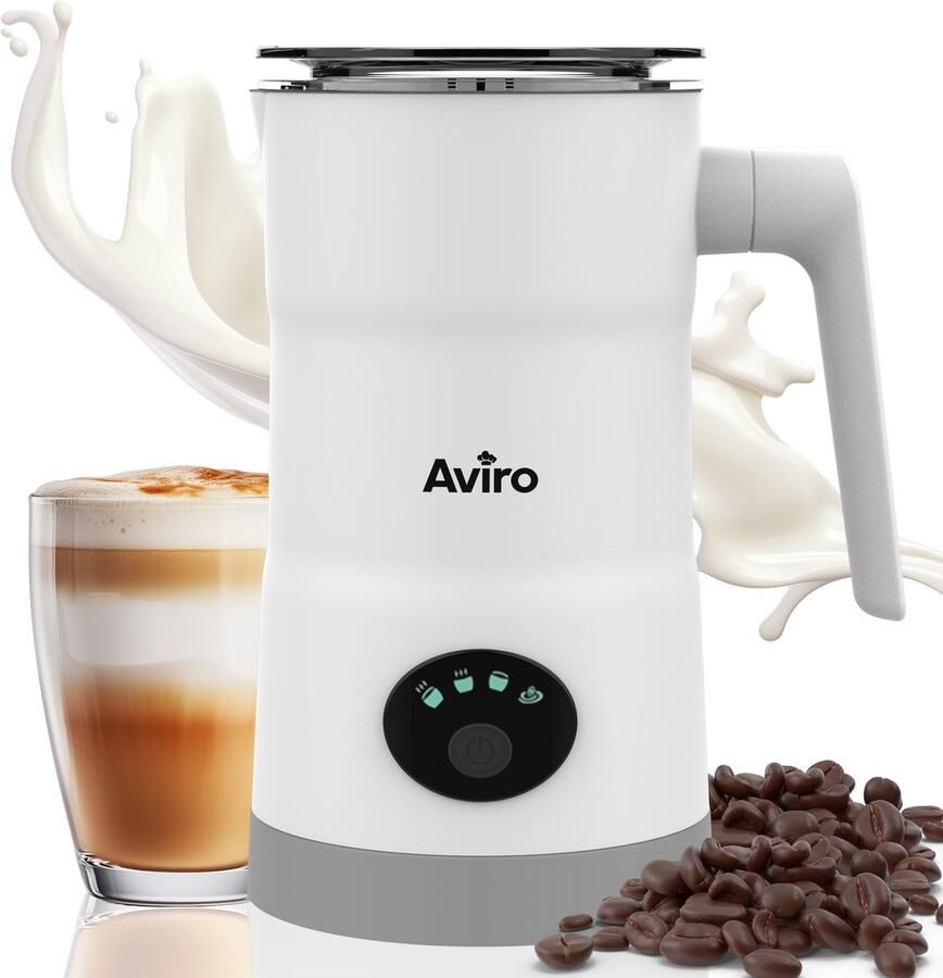 Infinity Goods 4-in-1 Elektrische Melkopschuimer 350 ml Opschuimen en verwarmen Cappuccino Vaatwasserbestendig Wit - Foto 2