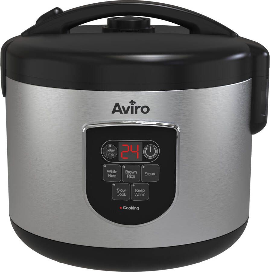 Aviro Rijstkoker Slowcooker 1 8L 7 Functies Warmhoudfunctie Rice Cooker Anti Aanbaklaag Multicooker 2-10 Personen RVS