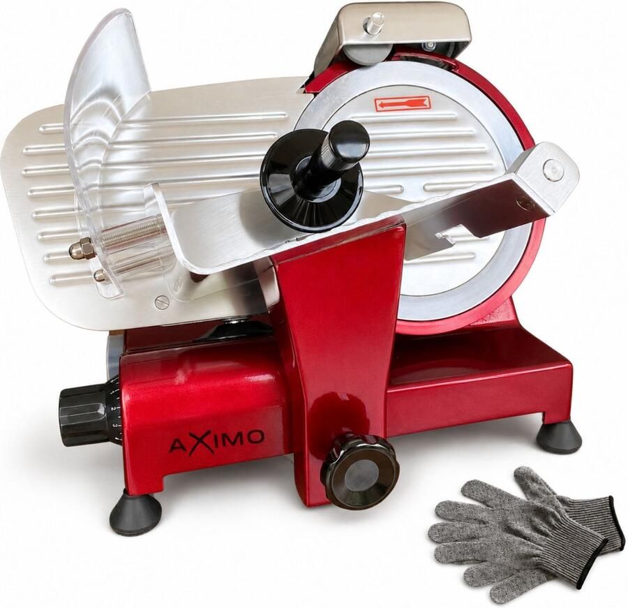 AXIMO Vleessnijmachine Profi Line Professionele Snijmachine Mes diameter: 22cm Rood 230V 280W 44x42x(H)35cm