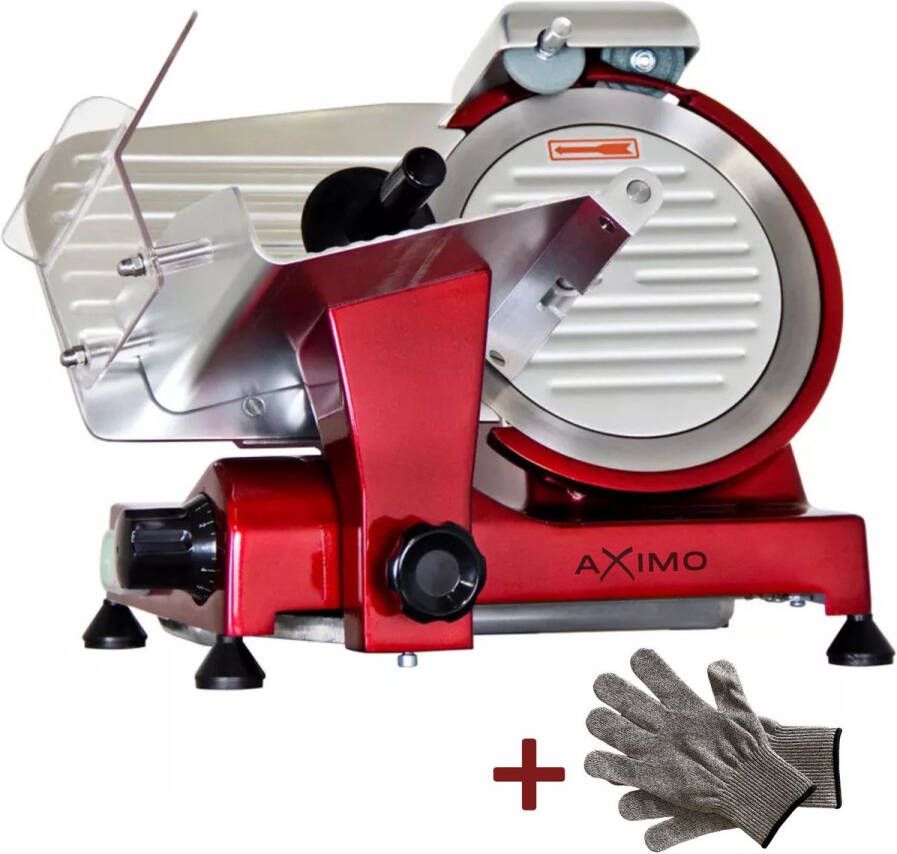 AXIMO Vleessnijmachine Profi Line Professionele Snijmachine Mes diameter: 22cm Rood 230V 280W 44x42x(H)35cm