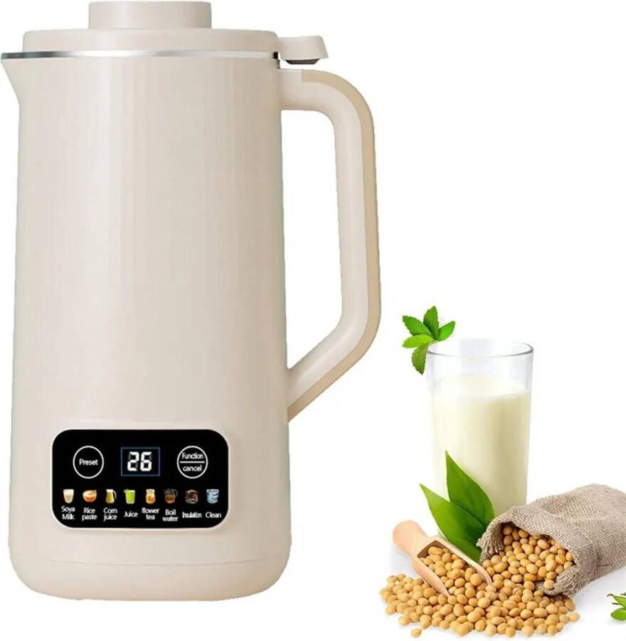 Ayah Sojamelk maker 600ML Capaciteit Soy milk maker Soepmaker 8 Verschillende Functie Melkmachine Notenmelk maker Melk maker Wit