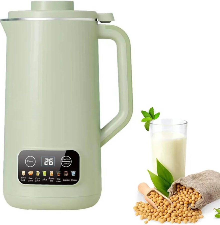 Ayah Sojamelk maker 600ML Capaciteit Soy milk maker Soepmaker 8 Verschillende Functie Melkmachine Notenmelk maker Melk maker Groen