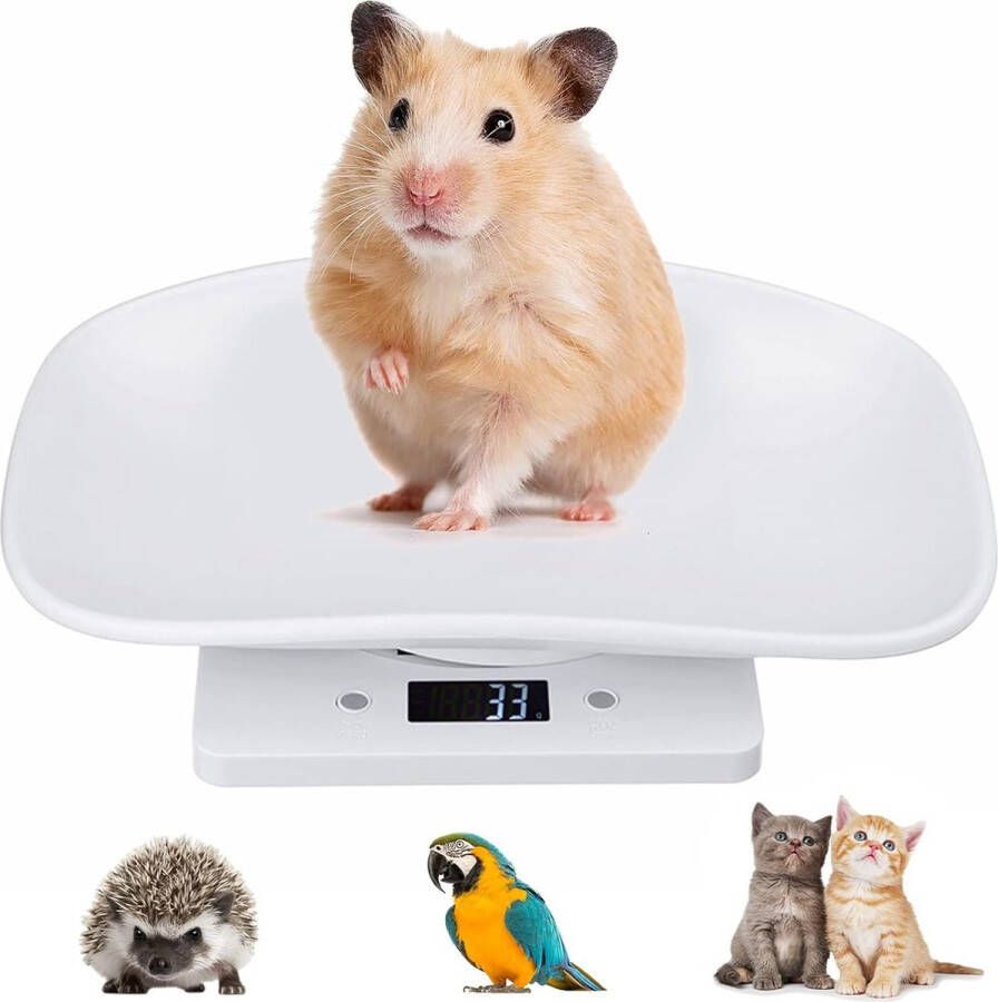Ayangoods Digitale Elektronische Keukenweegschaal Dierenweegschaal voor Huisdieren Nauwkeurige Metingen LCD Display Geschikt voor Toepassingen