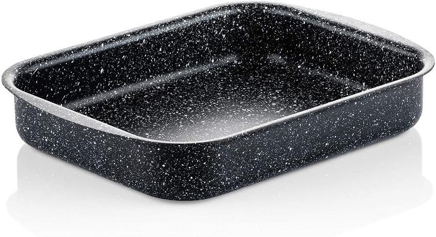 Bakpan 25 cm Aluminium met anti-aanbaklaag Zwart marmer