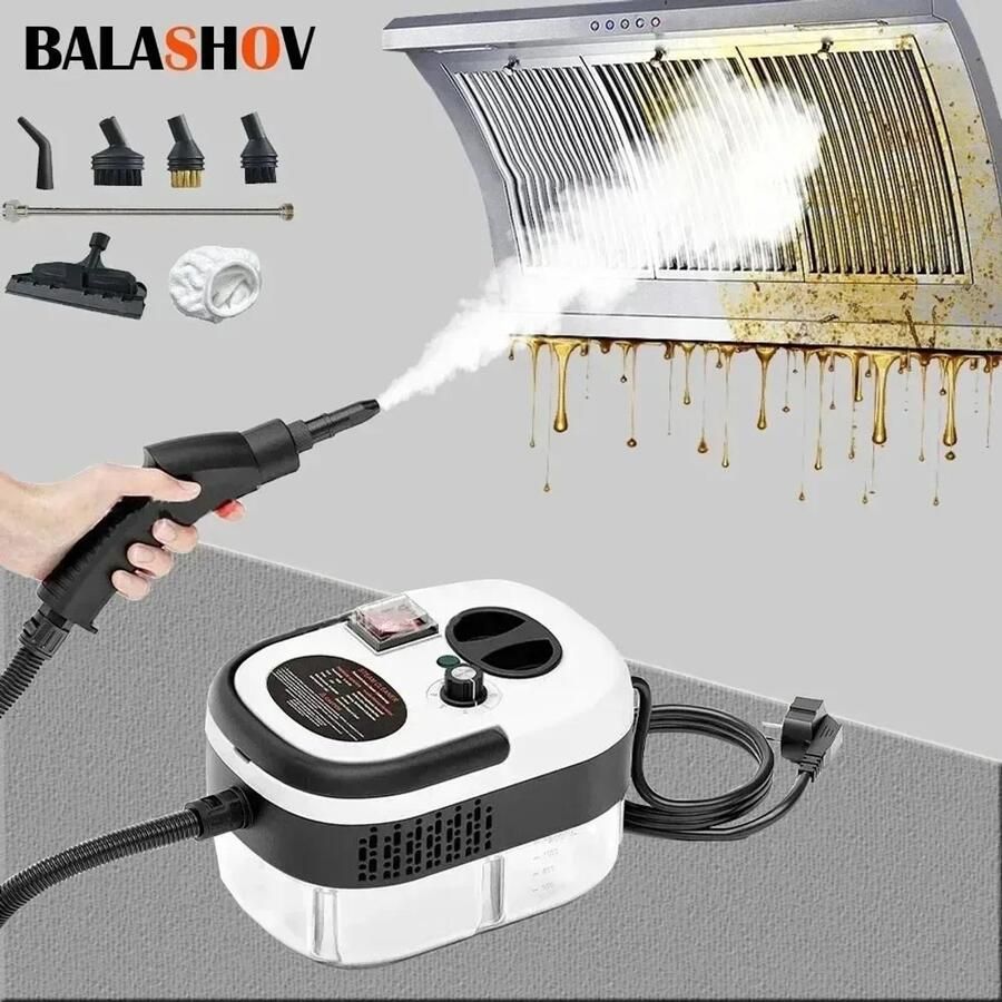 Chelsey-store Handheld Stoomreiniger Stoomreinigingsmachine Hoge temperatuur airconditioner Afzuigkap Auto Vloer en Meer 220 V-1400 W