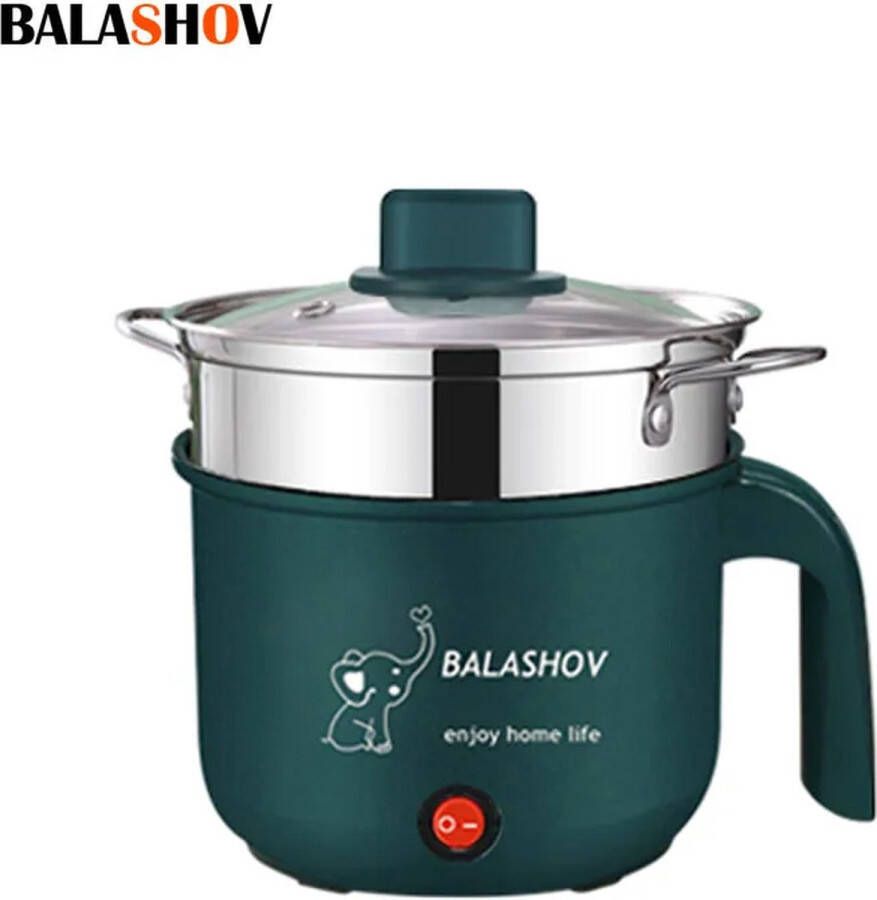 BALASHOV Multicooker met Keramische Binnenkant Crockpot Slowcookers met Anti-plak Laag 1.2 liter Groen