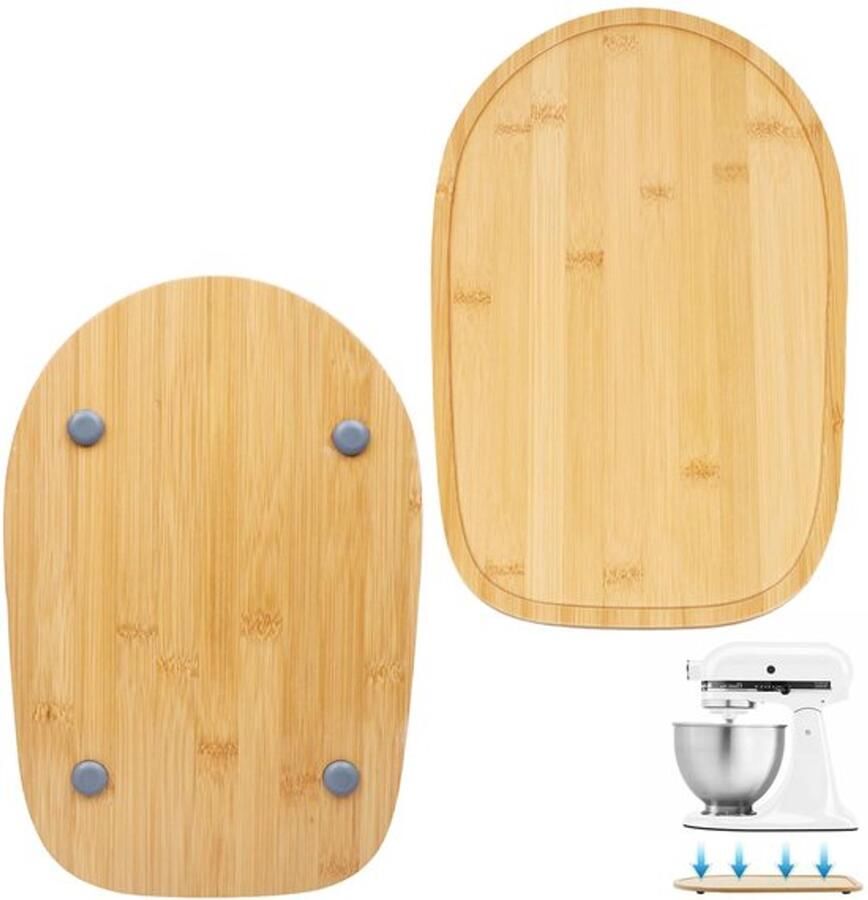 Bamboe glijplank compatibel met Artisan 4 5-5 Qt (4 3 l 4 8 l) verschuifbare onderlegger voor keukenmachine roermachine glijplank voor keukenmachine licht glijdende
