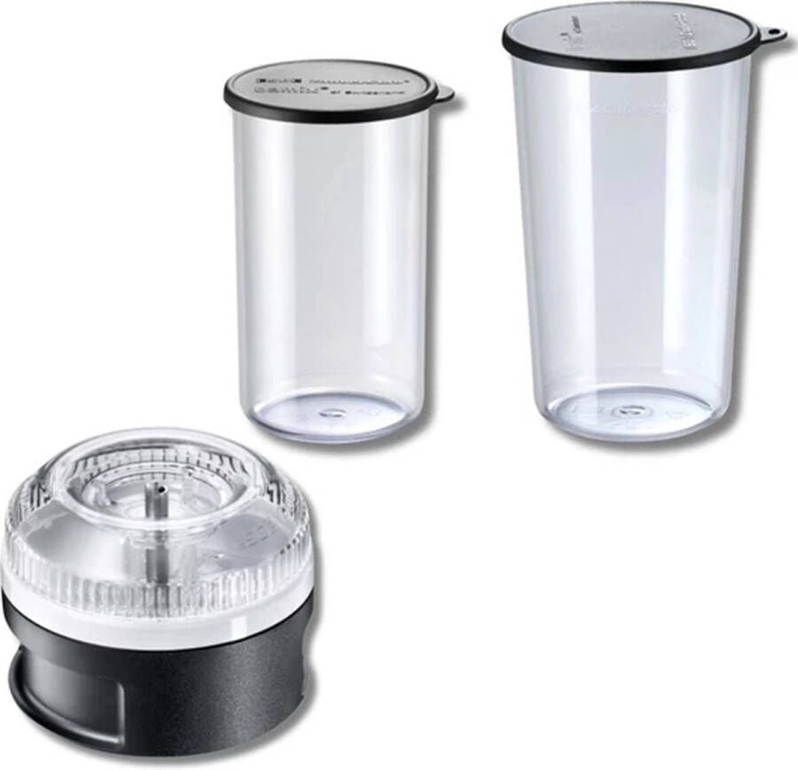 Bamix BBQ bundle: processormolen met poederschijf + bekerset 400 & 600ml + QR voor receptenboek