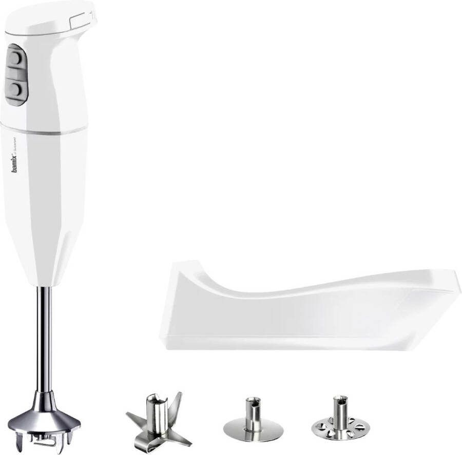 Bamix draadloze staafmixer keukenmachine 3 snelheden Cordless Plus Wit