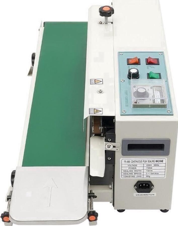 Band Sealer Automatische Horizontale Zak Sealmachine 500 W Vermogen 220 V Elektrisch Wit Voor Plastic En Aluminium Foliezakken