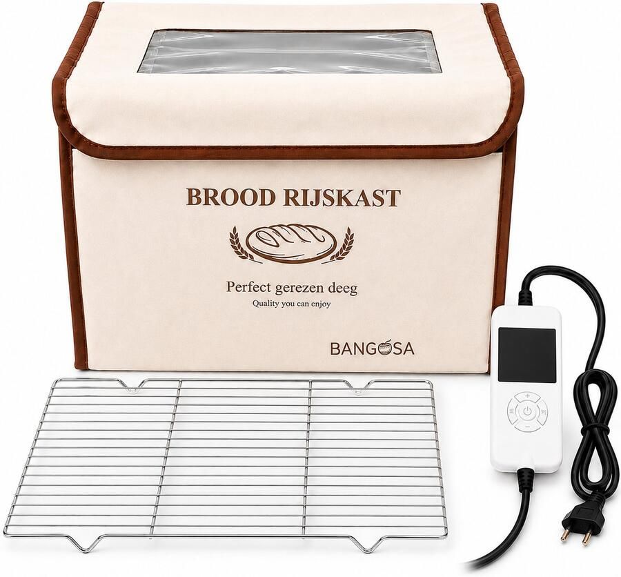 Bangosa Rijskast voor Brood – Elektrische Broodrijskast met Timer – Opvouwbare Fermentatiebox voor Zuurdesem Brooddeeg en Yoghurt