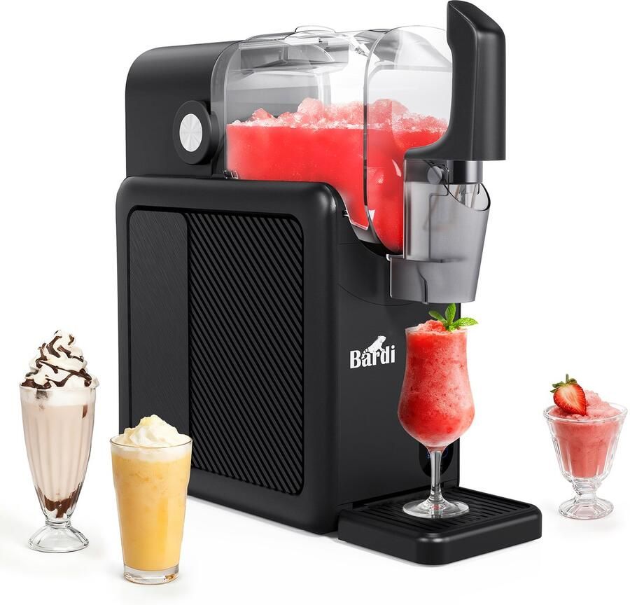 Bardi Slush Hero Combi – Slushmachine 2 6L + 12 Slush Lepelrietjes – Voor Slushies Milkshakes Frappé & Frozen Cocktails – Zelfreinigend – Zwart - Foto 2