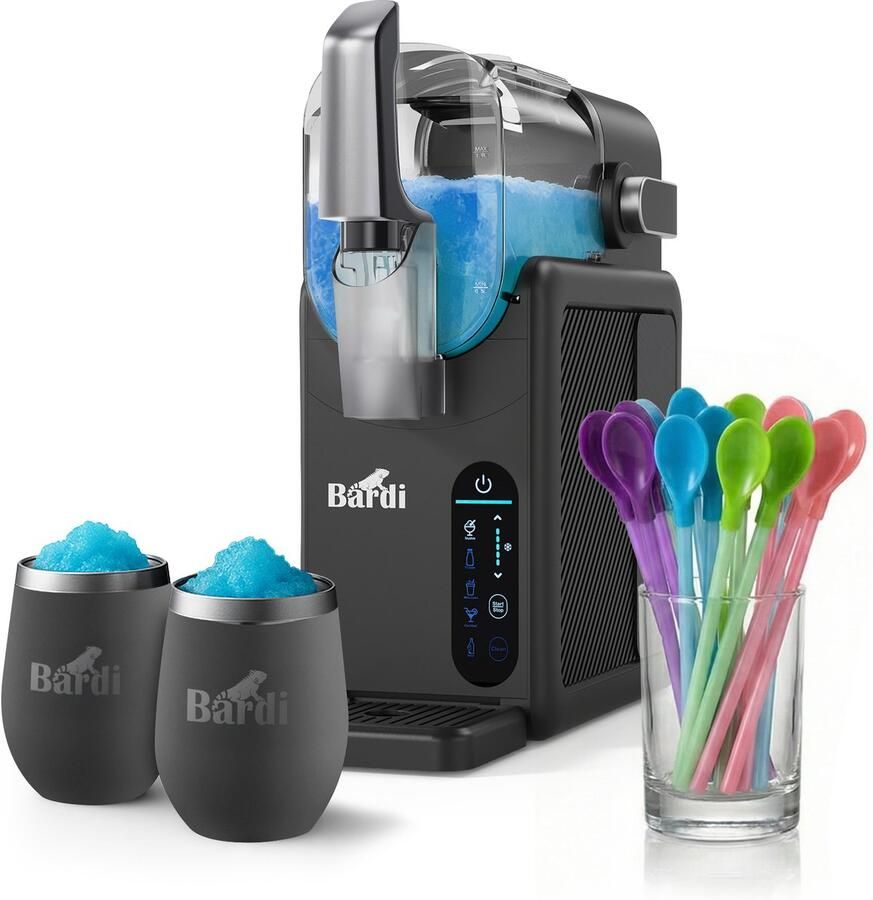 Bardi Slushmachine grijs met set cups Grijs
