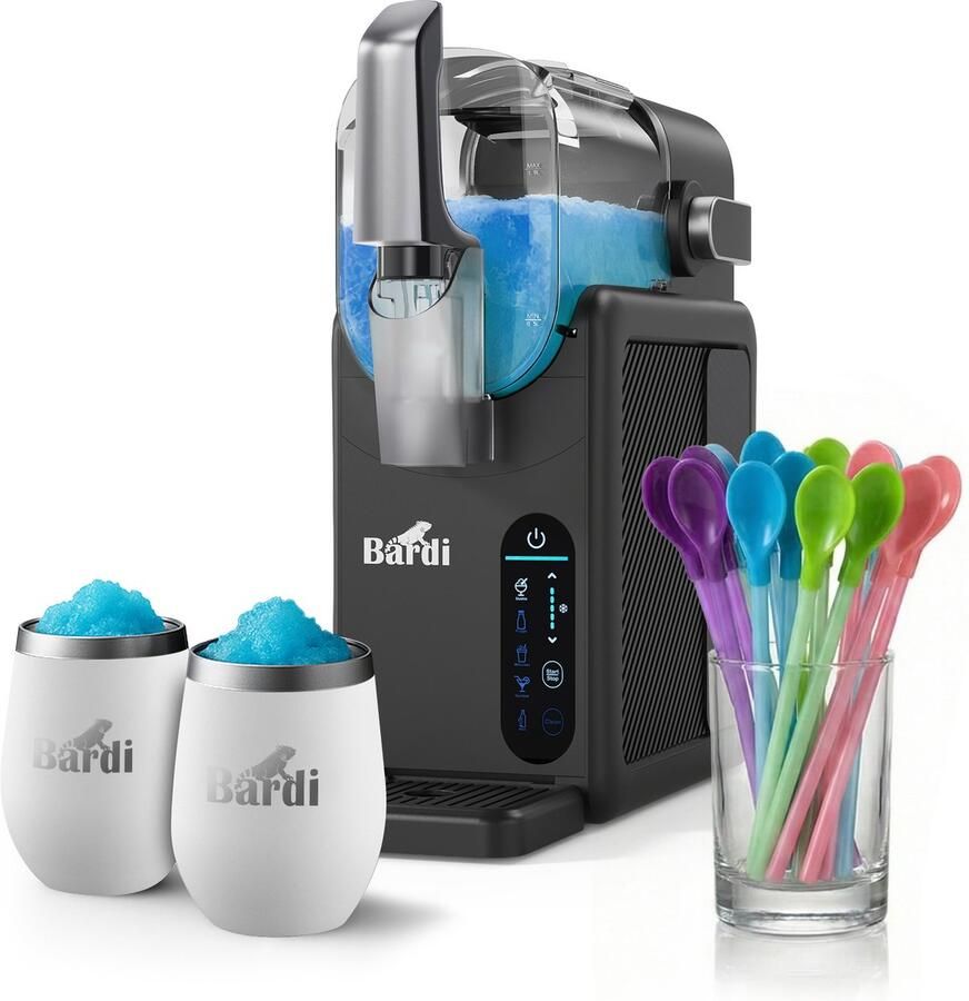 Bardi Slushmachine grijs met set cups Wit