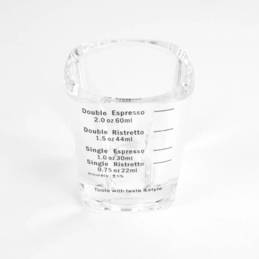 Barista-essentials Espresso shotglas Square- 60ml – Espresso Kannetje – Latte Macchiato Espresso Glas – Maatglas – Shotglas – Espressomachine