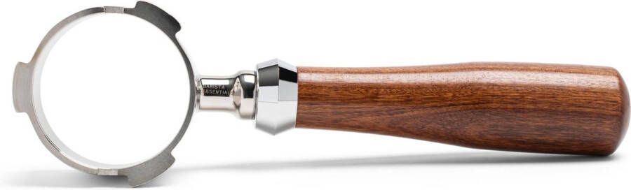 Barista-essentials Naked portafilter Hout 51mm RVS bodemloze filterdrager portafilter 51mm portafilter filterdrager bottomless portafilter delonghi koffiemachine piston