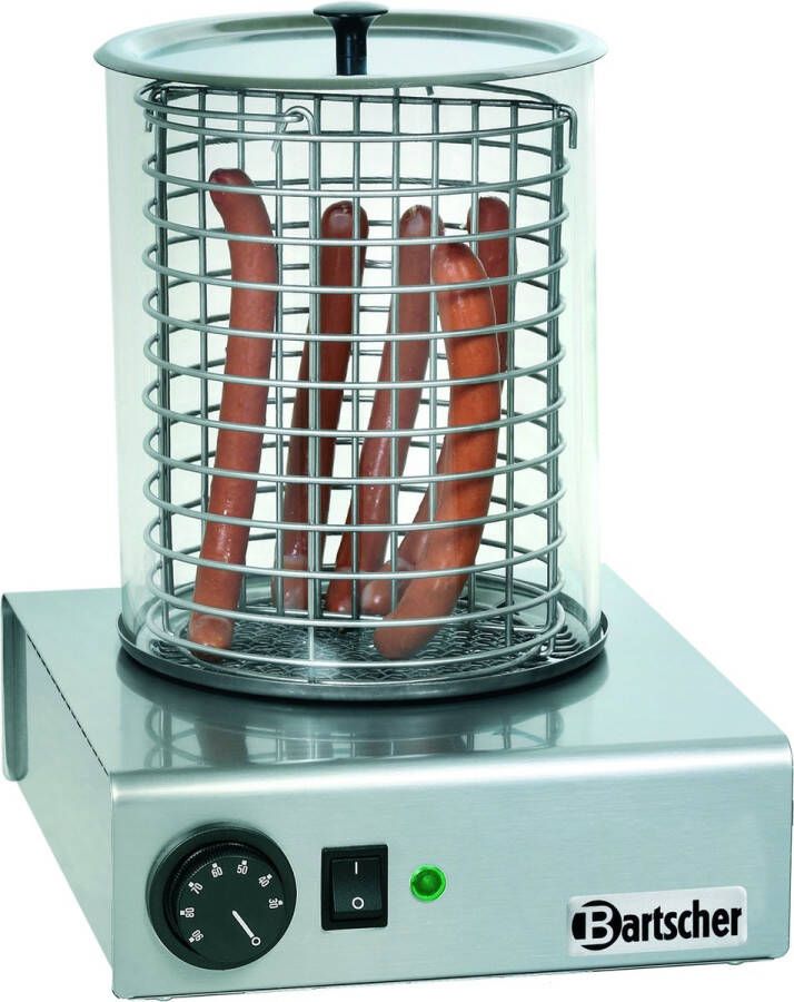 Bartscher A120401 Hotdogstomer 1000W Roestvrijstaal hotdog maker