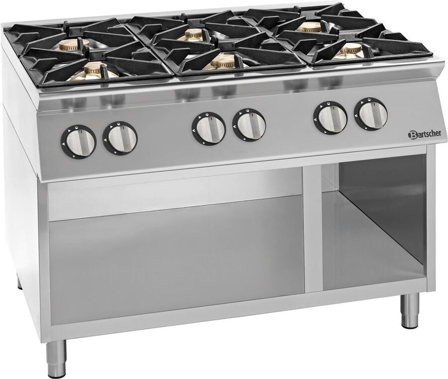 Bartscher 2991121 Gasfornuis 900 6 branders OU Horeca & Professioneel