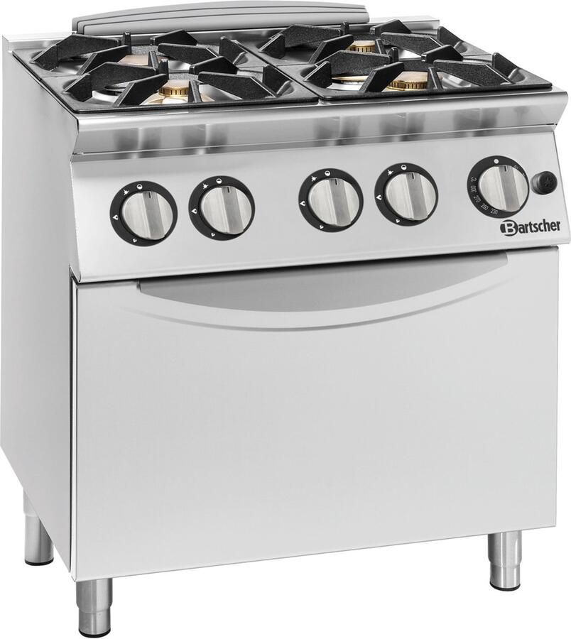 Bartscher 2992171 Gasfornuis 900 4 branders GBO Horeca & Professioneel