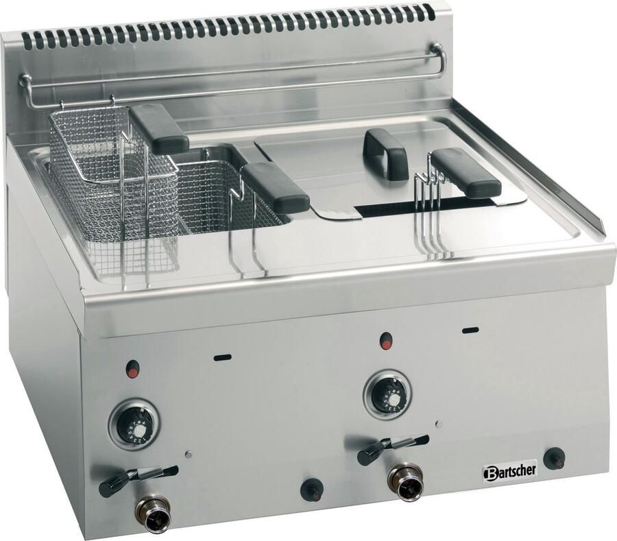 Bartscher Friteuse Gas 60cm Diep 60cm Breed 2x 8 Liter 1315213 Horeca