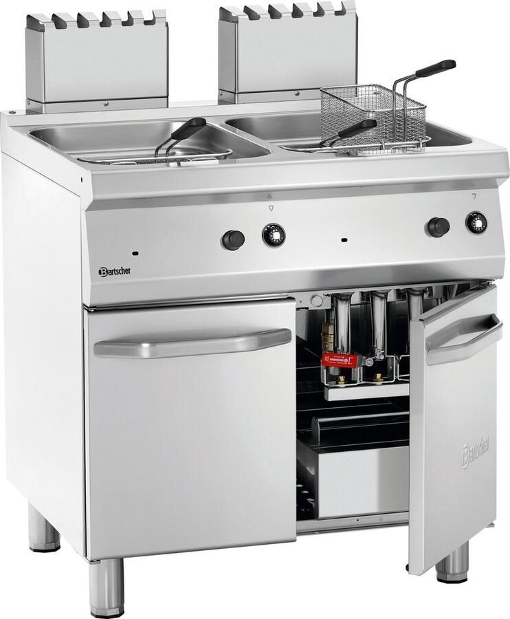 Bartscher Friteuse Gas 70cm Diep 80cm Breed 2x 15 Liter 2859271 Horeca
