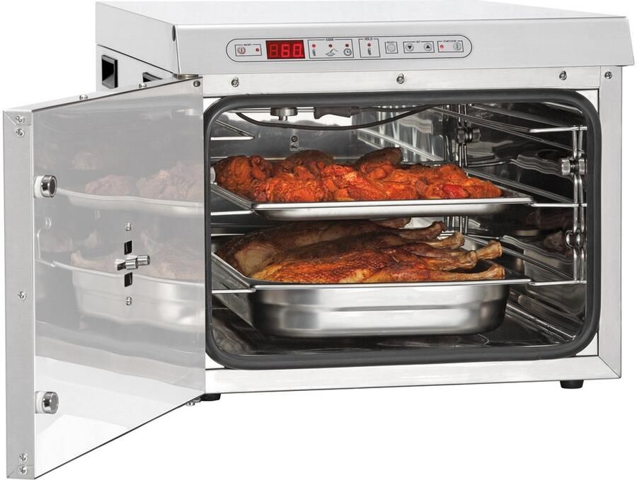 Bartscher Lage-Temperatuuroven Elektronisch 30°C-110°C 1-2kW 230V 3 Roosters 1 1 GN 505x715x415mm Horeca Oven