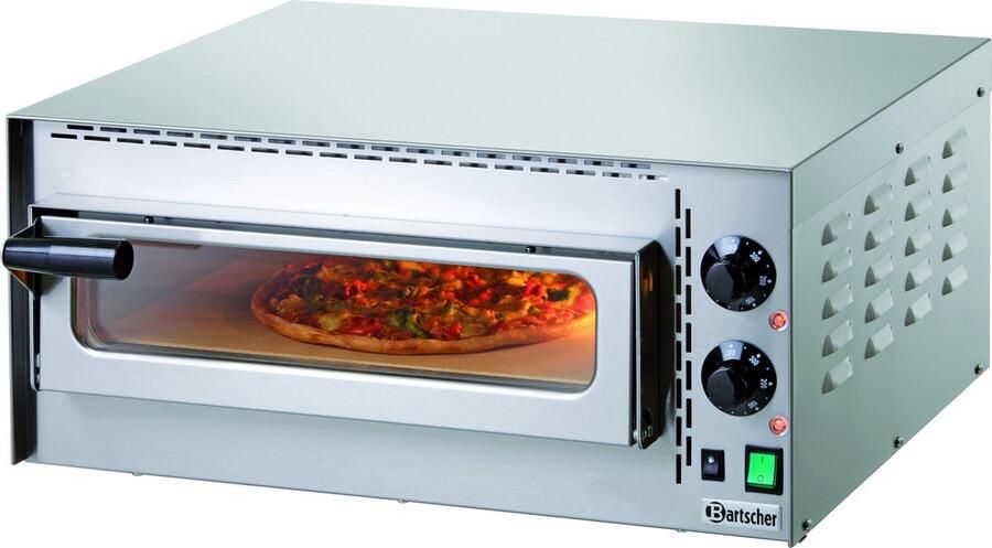 Bartscher Pizza Oven Mini Plus RVS 1x Ø35 cm 50-400°C 230V 575x525x270mm Horeca Oven