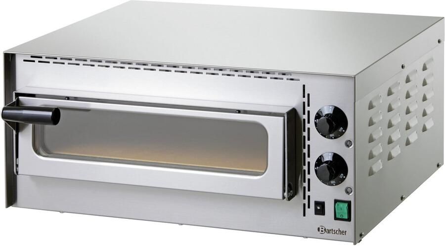 Bartscher Pizza Oven Mini Plus RVS 1x Ø35 cm 50-400°C 230V 575x525x270mm Horeca