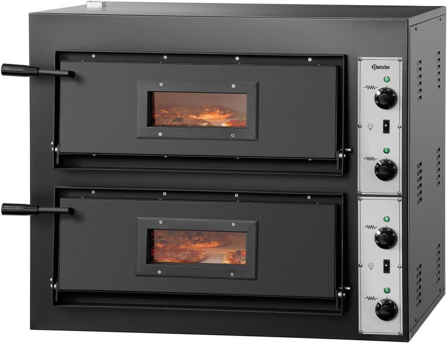 Bartscher Pizza Oven Dubbel Elektrisch 2 x 4 Pizza's Ã˜30cm 380V 8 4kW 890x880x(H)750mm