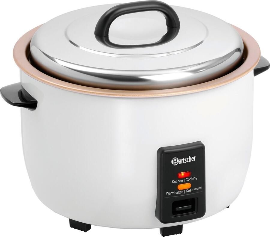 Bartscher Rijstkoker Wit 8 Liter 1 95 kW 25-40 Porties 445x400x(H)365mm