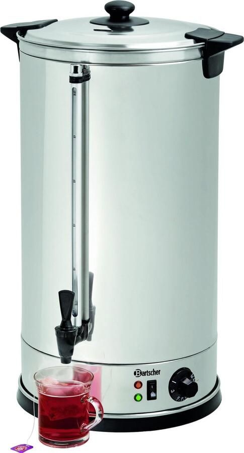 Bartscher RVS Gluhwein ketel Warmwaterdispenser Ã˜395 mm Tapkraan 28 liter XXL AANBIEDING