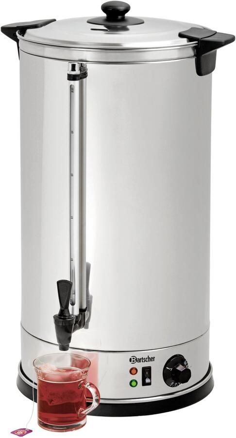 Bartscher RVS Gluhwein ketel Warmwaterdispenser Ã˜395 mm Tapkraan 28 liter XXL AANBIEDING